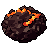 Lava rock, pixel-art sprite