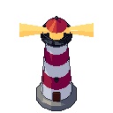 Lighthouse, animated pixel-art GIF
