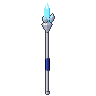 Ice staff, pixel-art sprite