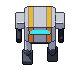Mécha, GIF animé en pixel art