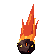 Meteor, pixel-art sprite