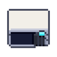 Microwave, animated pixel-art GIF