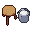 Milking stool, pixel-art sprite