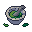 Mortar and pestle, pixel-art sprite