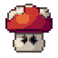 Power mushroom, animated pixel-art GIF