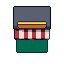 News stand, pixel-art sprite