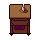 Bedside table, pixel-art sprite