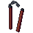 Nunchaku, pixel-art sprite