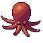 Octopus, pixel-art sprite