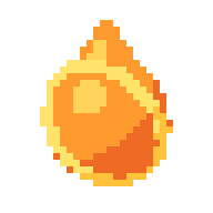 Fire orb, animated pixel-art GIF