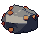 Iron ore, pixel-art sprite
