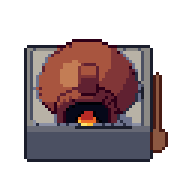 Bread oven, animated pixel-art GIF