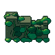 Overgrown wall, pixel-art sprite