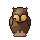 Owl, pixel-art sprite