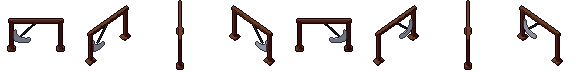 Pendulum from all 8 sides, animated pixel art