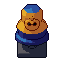 Pharaoh mask, pixel-art sprite