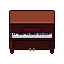 Piano, pixel-art sprite