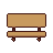 Picnic table, pixel-art sprite