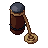 Mooring post, pixel-art sprite