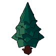 Pine tree, animated pixel-art GIF