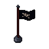 Jolly roger, animated pixel-art GIF