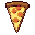 Pizza slice, pixel-art sprite