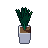 Office plant, pixel-art sprite