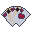 Playing cards, pixel-art sprite