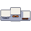 Podium, pixel-art sprite