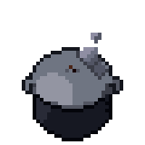 Cooking pot, animated pixel-art GIF