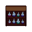 Potion shelf, pixel-art sprite