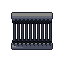Prison bars, pixel-art sprite