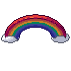 Rainbow, animated pixel-art GIF