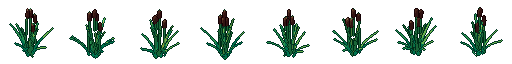 Reeds from all 8 sides, animated pixel art