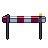 Road barrier, pixel-art sprite