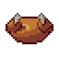 Roast chicken, animated pixel-art GIF