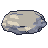 Flat rock, pixel-art sprite