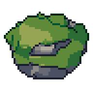 Mossy rock, animated pixel-art GIF