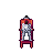 Rocking horse, pixel-art sprite