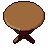 Round table, pixel-art sprite