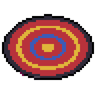 Tapis rond, GIF animé en pixel art