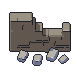Ruined wall, pixel-art sprite
