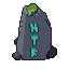 Rune stone, pixel-art sprite