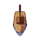 Sailboat, pixel-art sprite