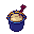 Sand bucket, pixel-art sprite