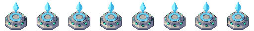 Save crystal from all 8 sides, animated pixel art