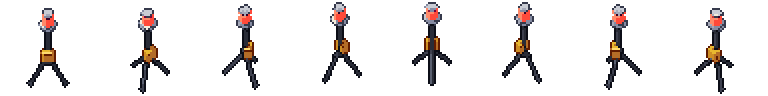 Baliza desde sus 8 lados, pixel art animado