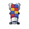 Cargo ship, pixel-art sprite
