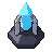Power crystal, pixel-art sprite