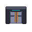 Sliding door, pixel-art sprite